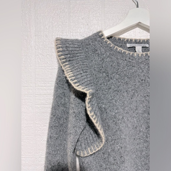 Autumn cashmere cashmere ruffle blanket stitch sweater size XS - Picture 3 of 9